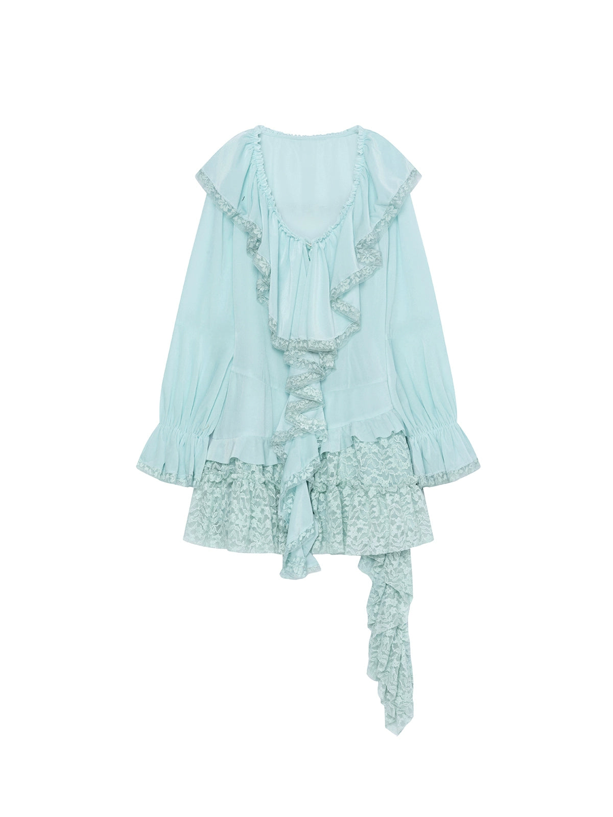 Vintage Velvet V-Neck Lace Dress