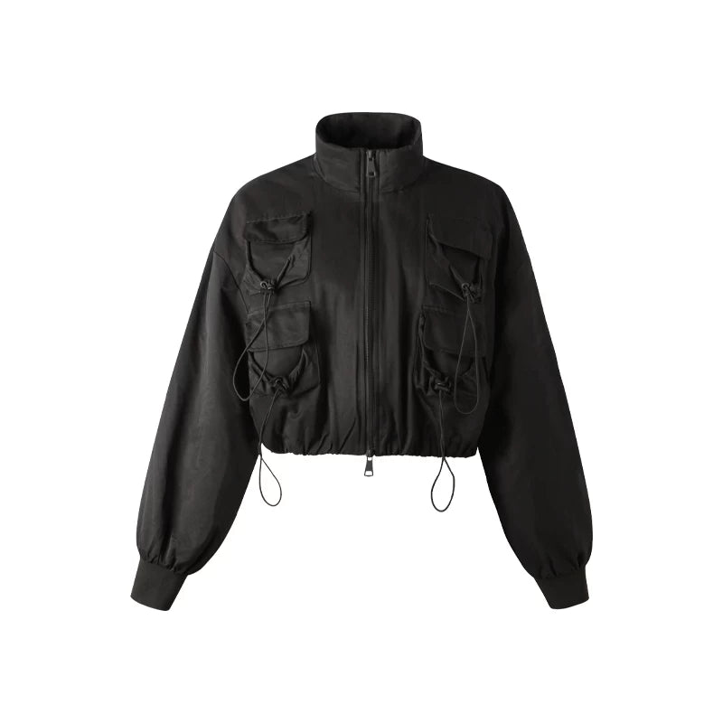 Einfarbige Fliegerjacke