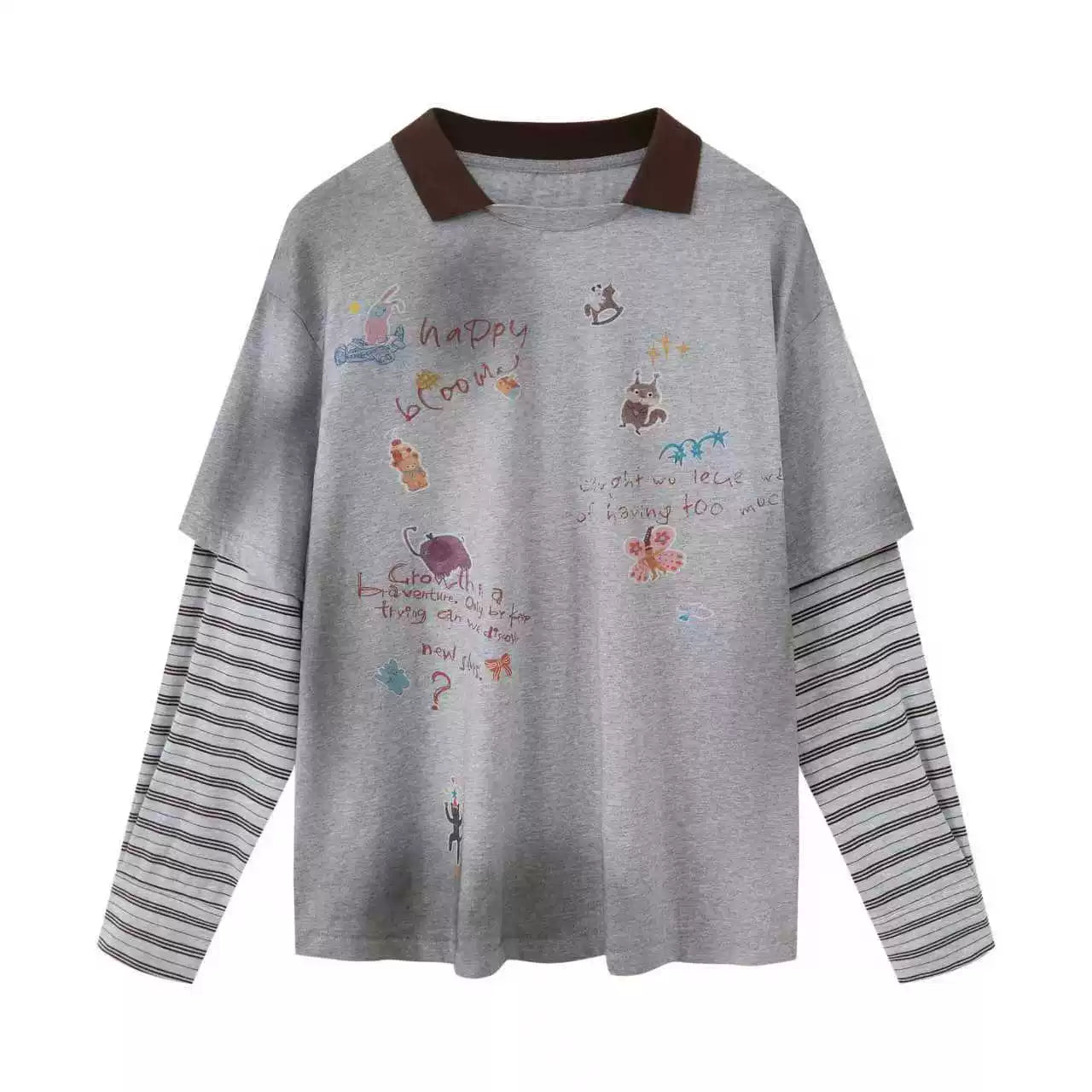 Cartoon Print Retro Sweater