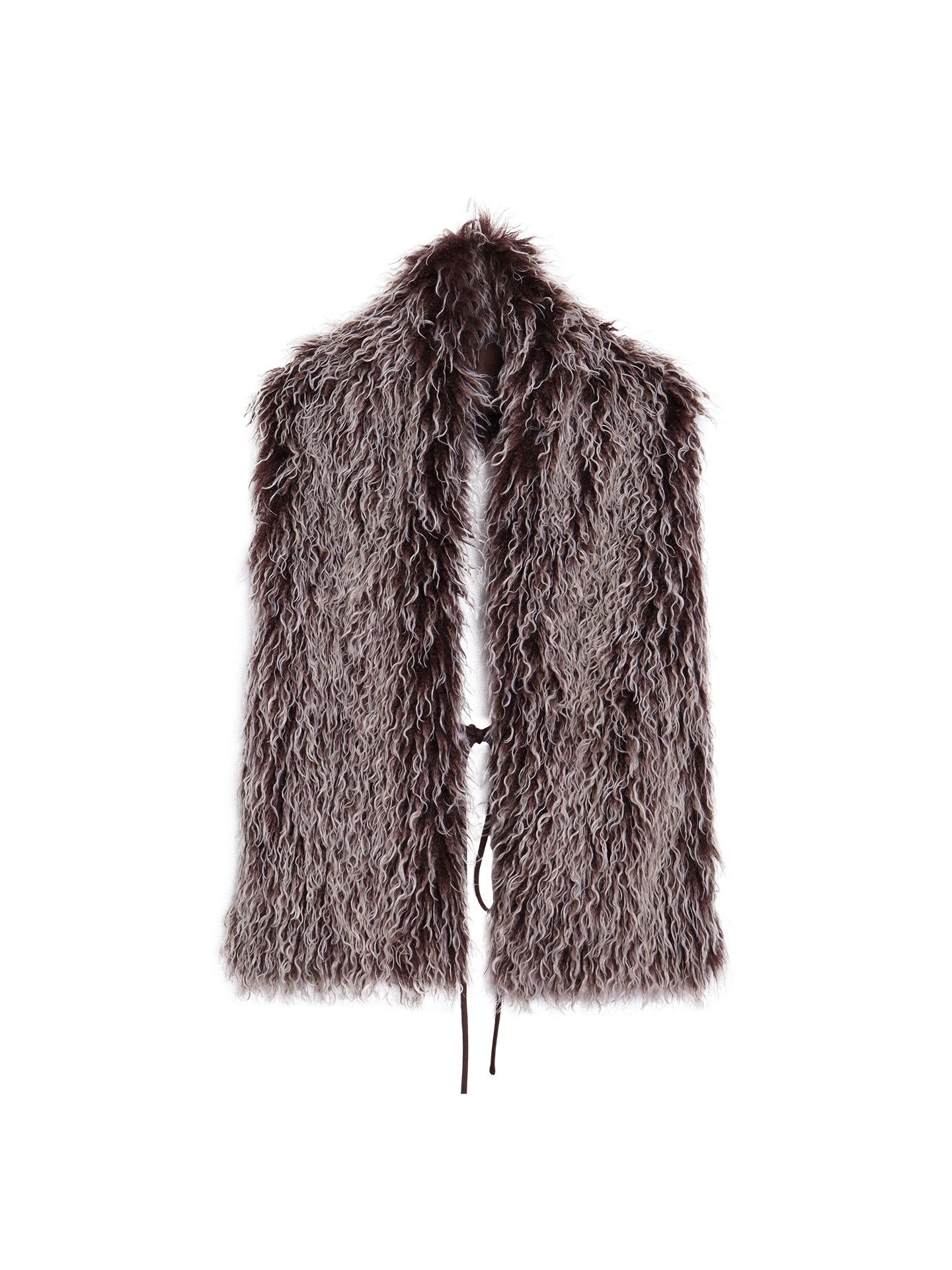 Vintage Lace-up Plush Scarf