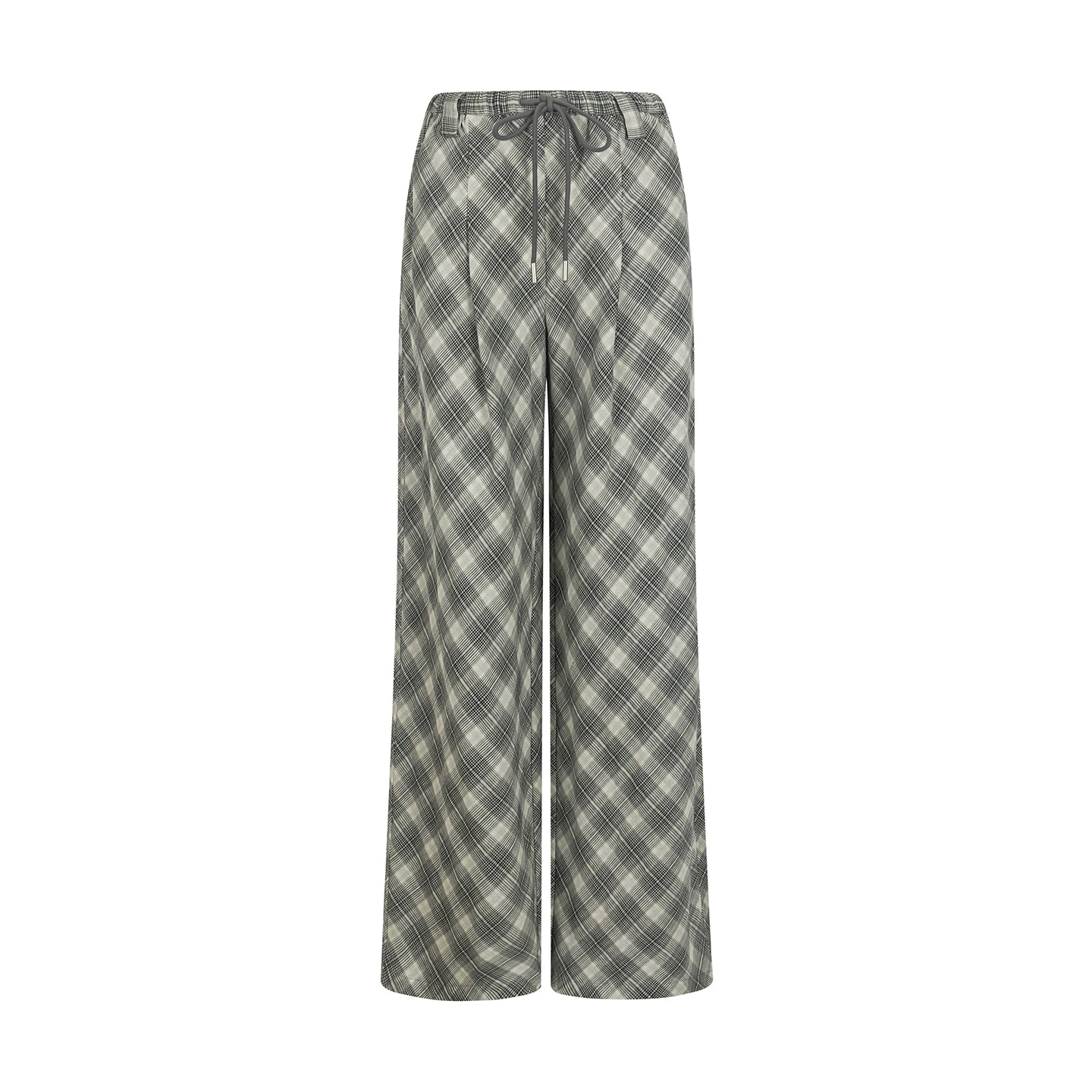 Vintage Plaid Straight Slacks