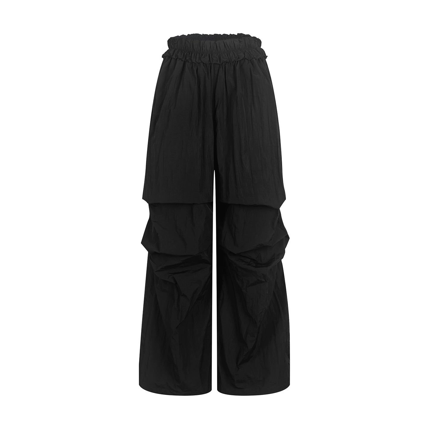 Loose Pleated Parachute Pants