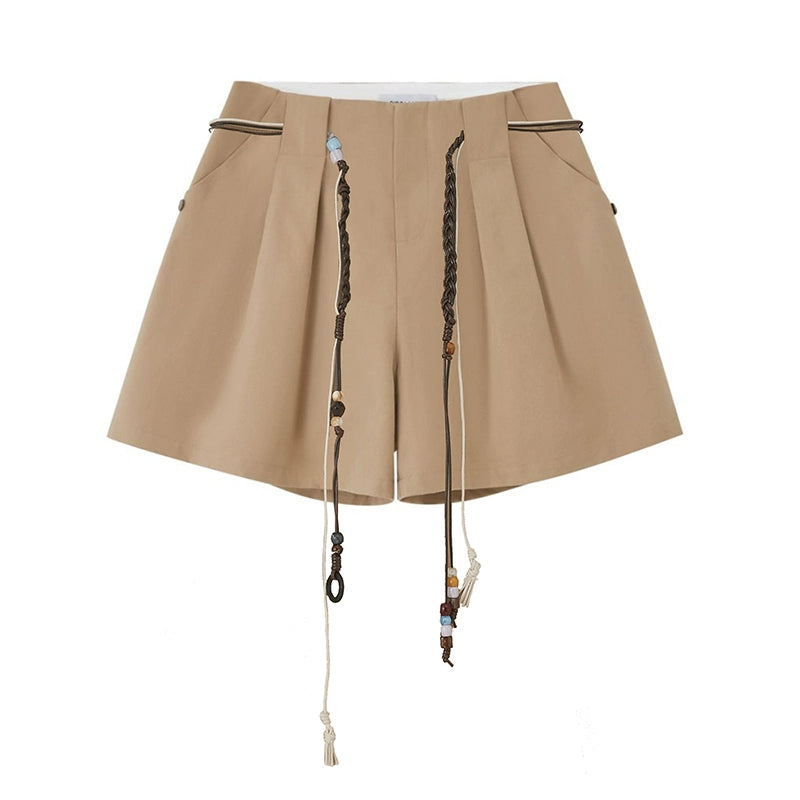 Pleated Wide-Leg Pants