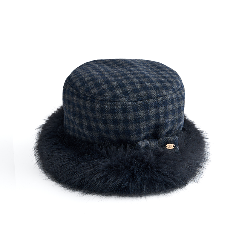 Reversible Faux Fur Beret Hat