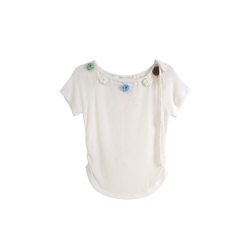 Flower Crochet Knit Top