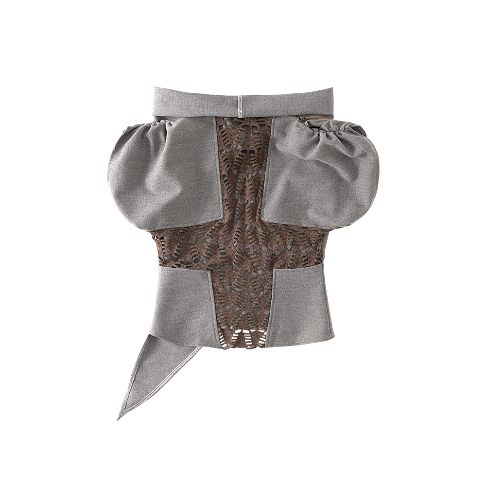 Asymmetrical Layered Collar Vest