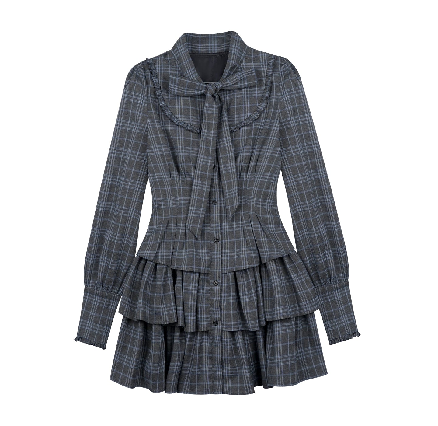 Twilight Plaid Gray Dress