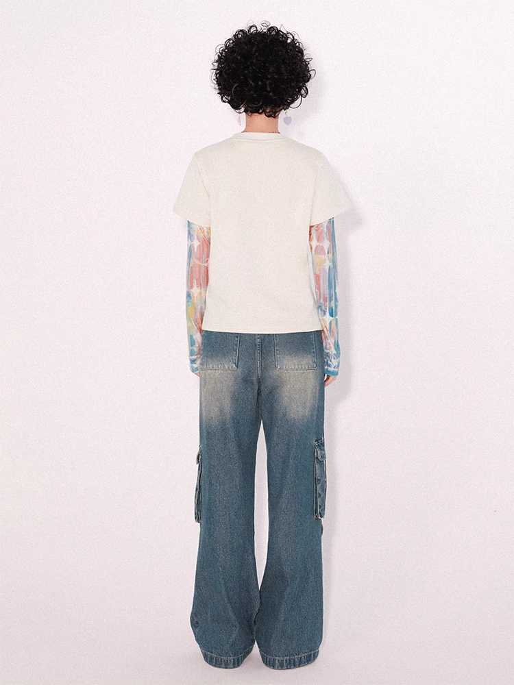 Rundhals-Casual-T-Shirt