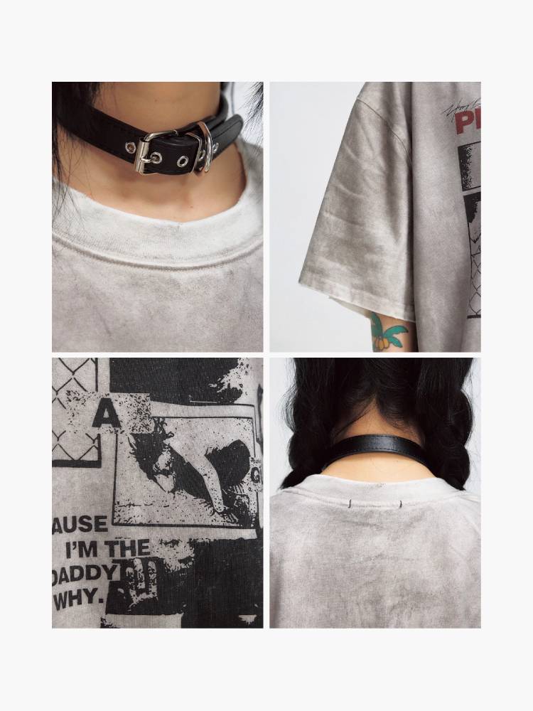 T-Shirt mit distressed Druck