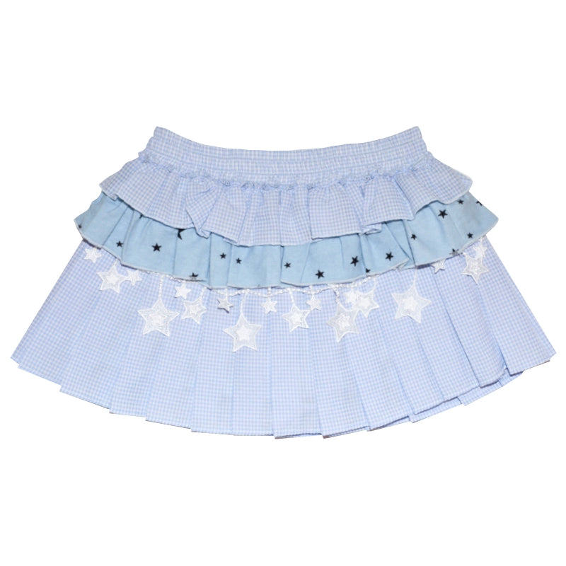 Blue Tiered Skirt