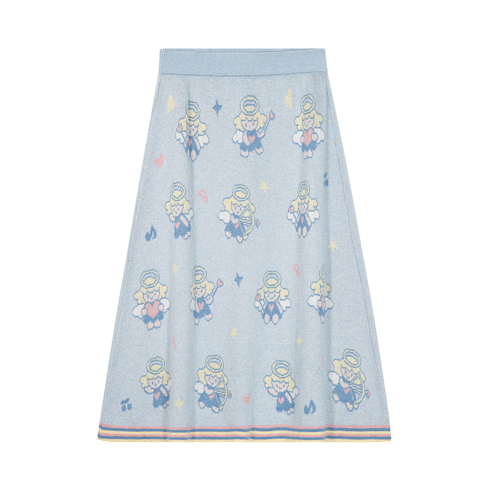 Cherub Blue Knit Jacket Set-Up