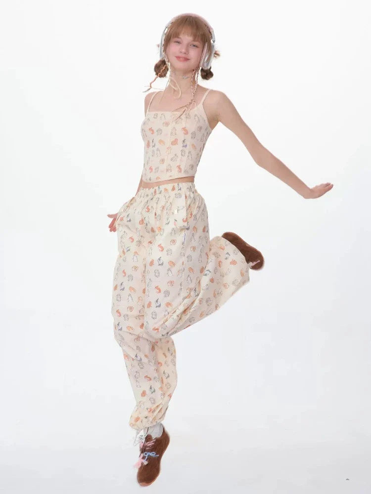 짧은 민소매 탑