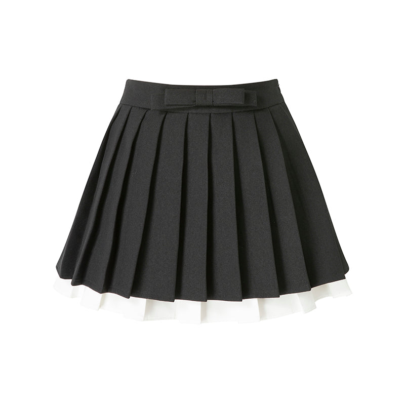 High-Waisted A-Line Pleated Skirt