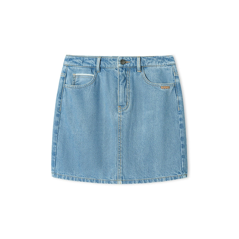 Red-eared Modern Denim Skirt