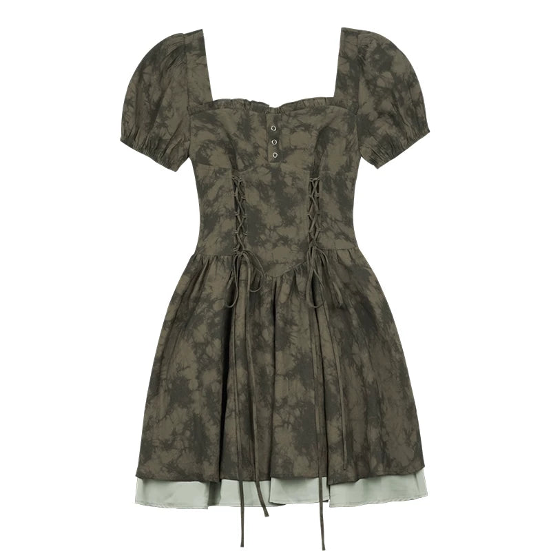 Dark Moss Slimming Dress