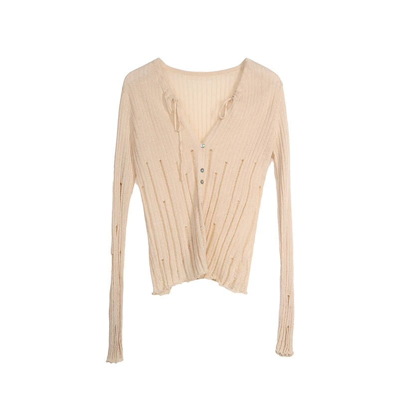 Beige Light Knit Cardigan