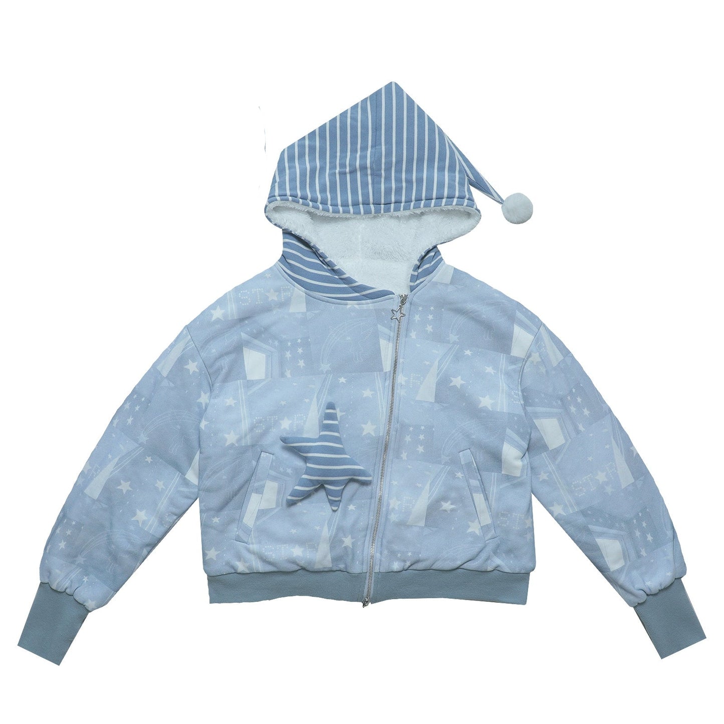 Starry Sky Fleece Hoodie Jacket
