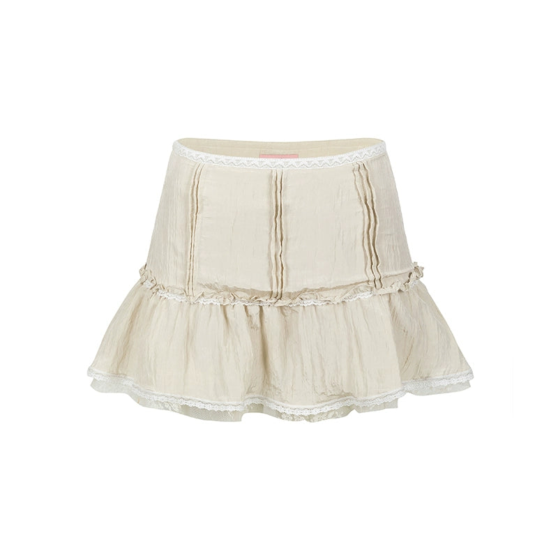 Summer Lace Trim Skirt