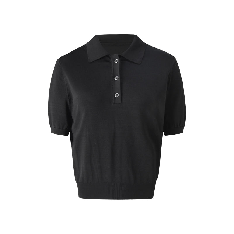 Chic Black Polo Tee