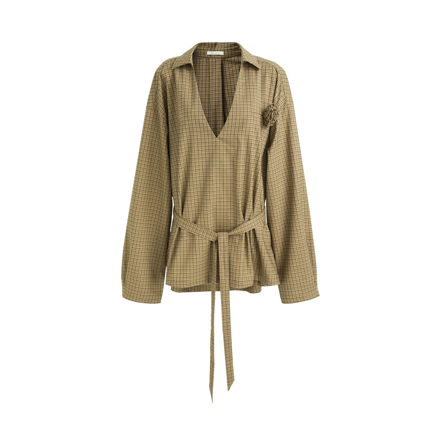 Vintage Fall V-Neck Striped Shirt