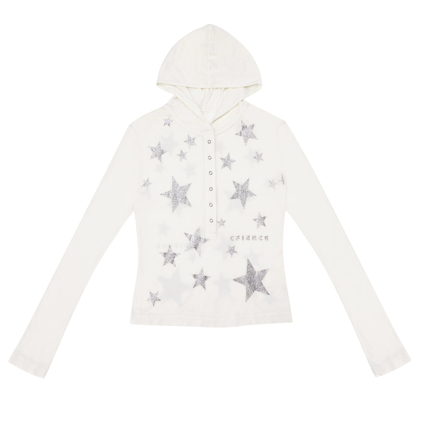 Pentagram Print Long-Sleeved Top