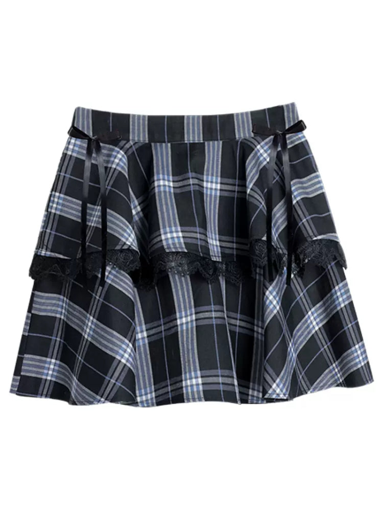 Hochschulstil Puffärmel-Shirt-Set