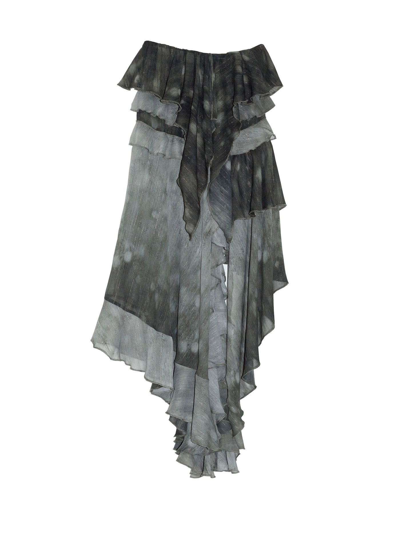 Forest Chiffon Ruffle Skirt