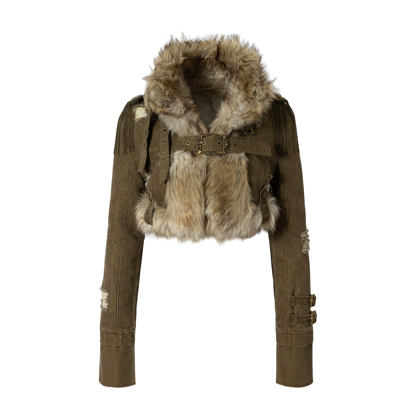 Retro Gold Thread Denim Jacket