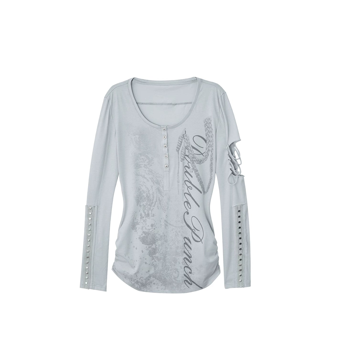 Ripped Punk Printed Sweater