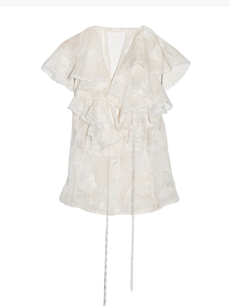 Ruffle Backless Tank