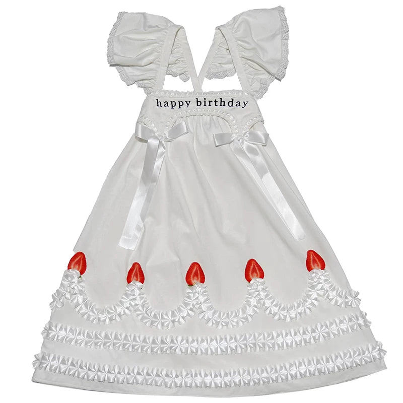 Kleid mit Erdbeerdruck