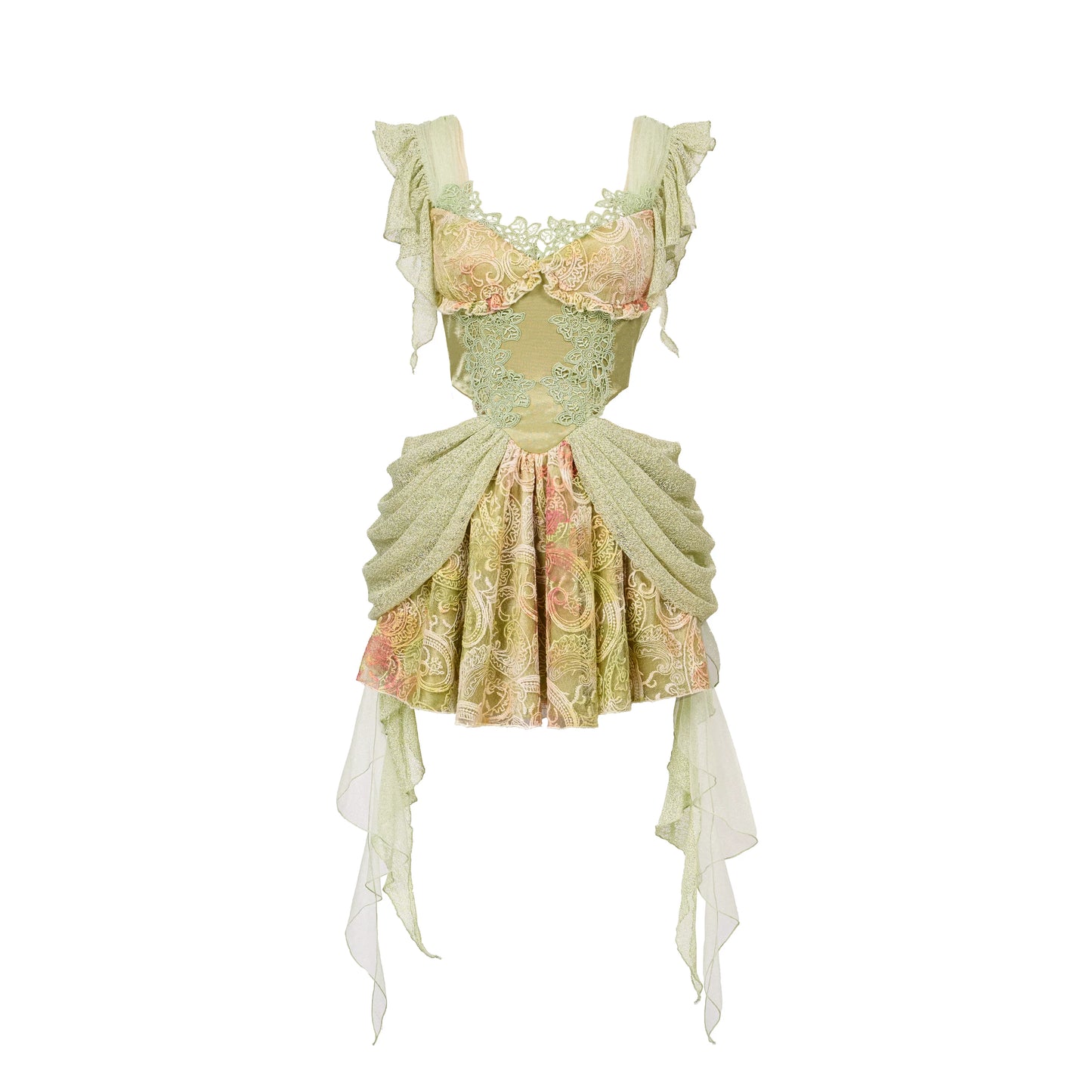 Lace Green Spring Dress Set-Up