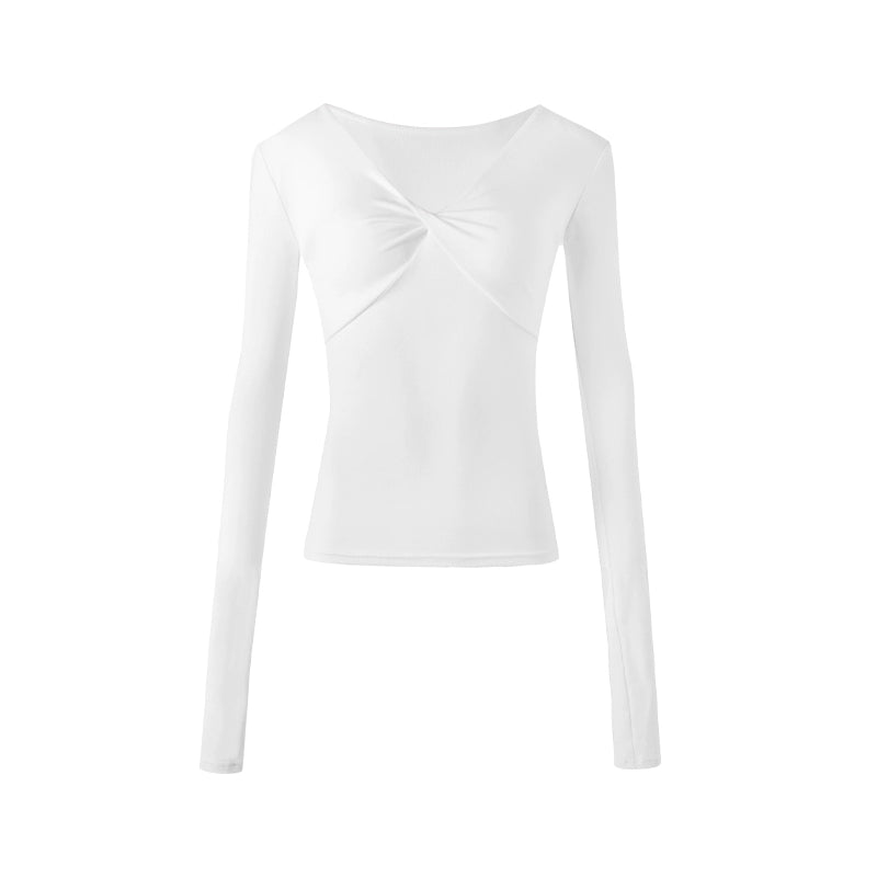 Chest Twist Pleated Winter Top