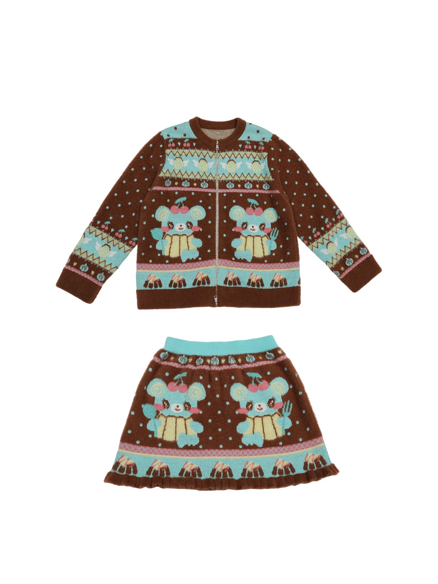 Chocolate Bear Knitted Sweater Set-Up