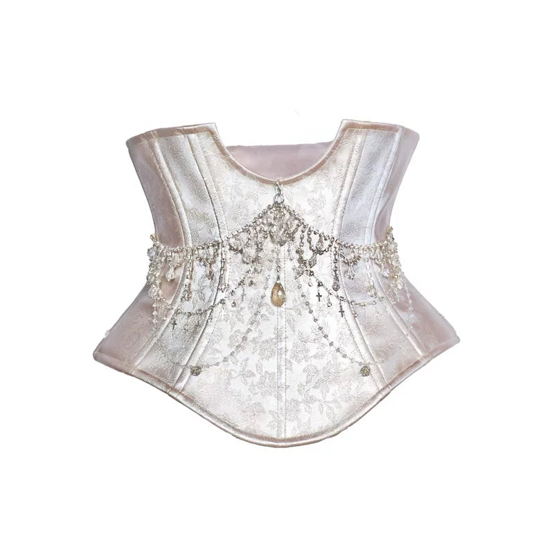 Moonlight Silver Corset Top Set