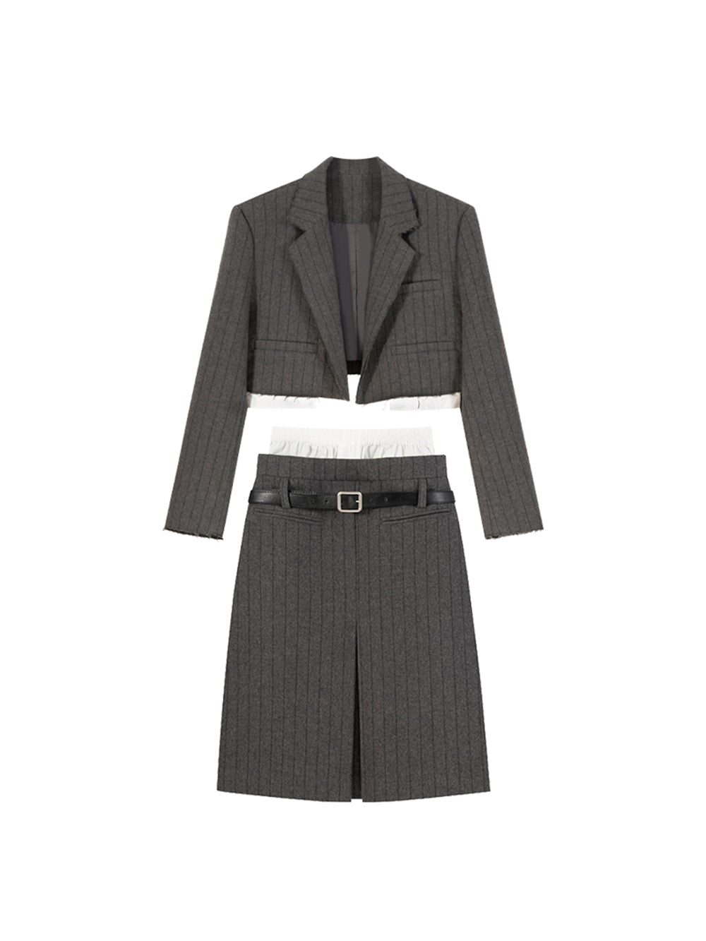 College Chic Striped Blazer Set-Up