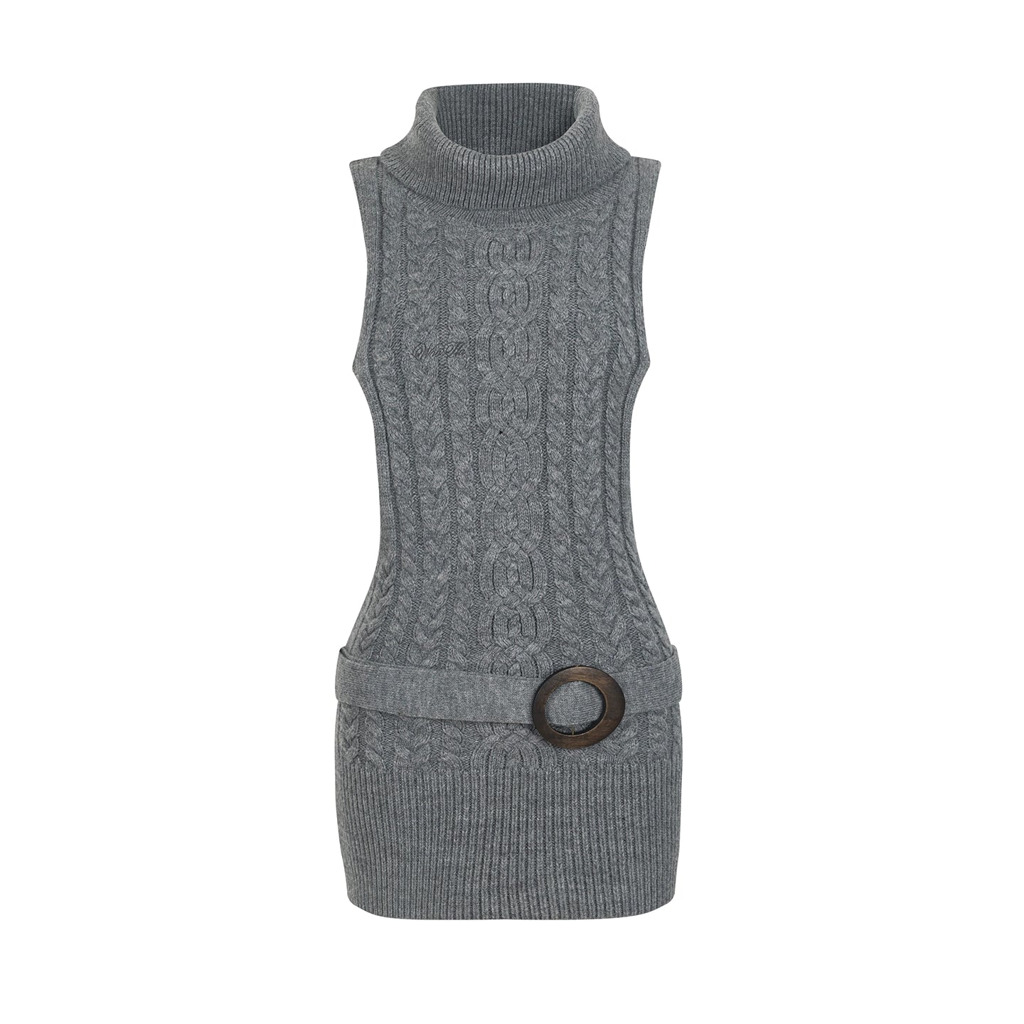 Turtleneck Sleeveless Sweater Vest