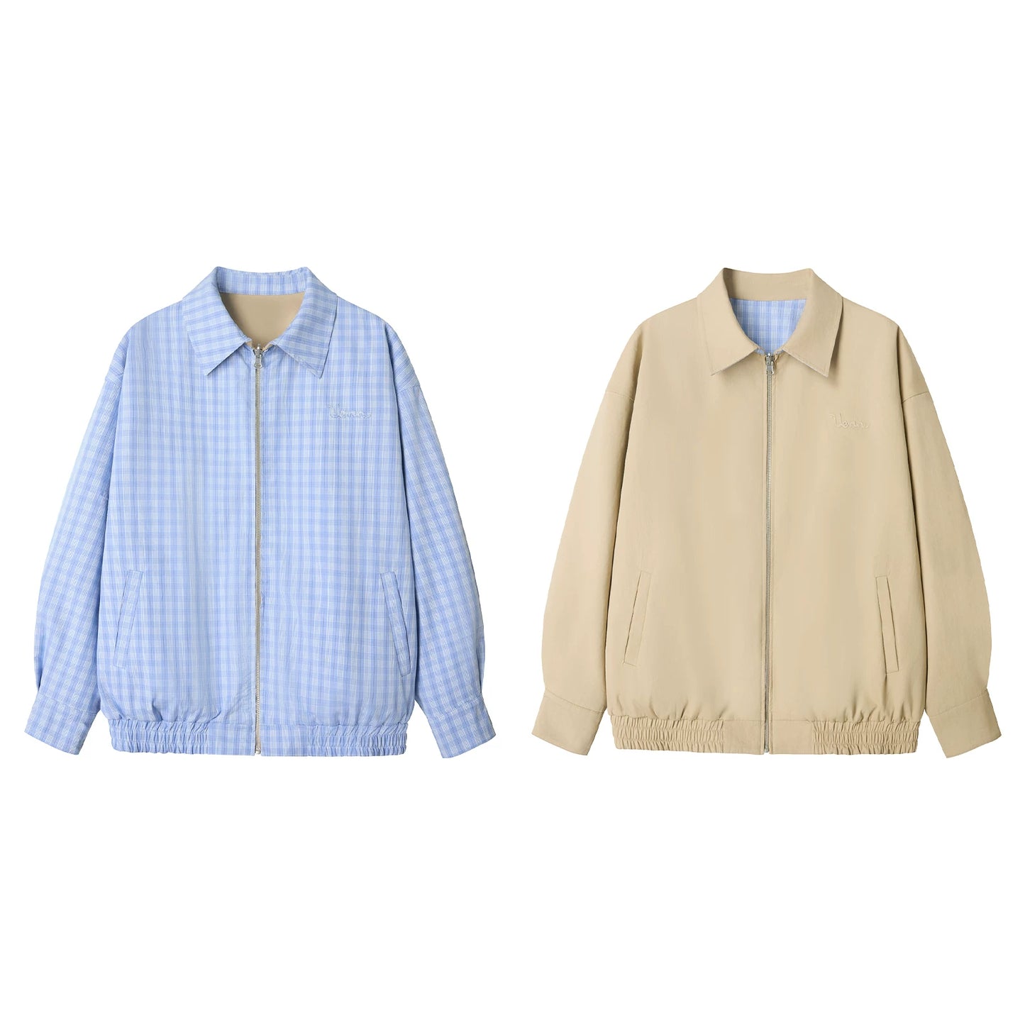 Blue Plaid Reversible Jacket