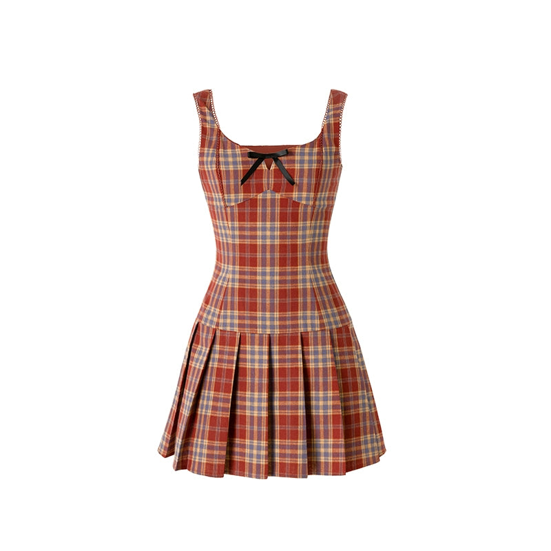 Vintage Pink Suspender A-line Dress