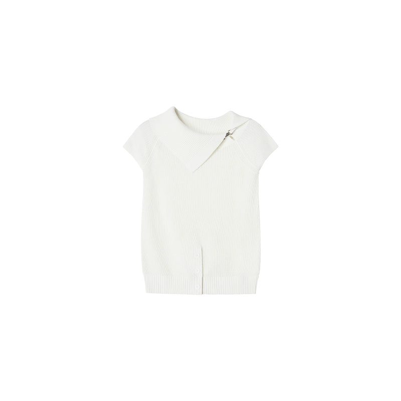 Asymmetric Loop Knit Top