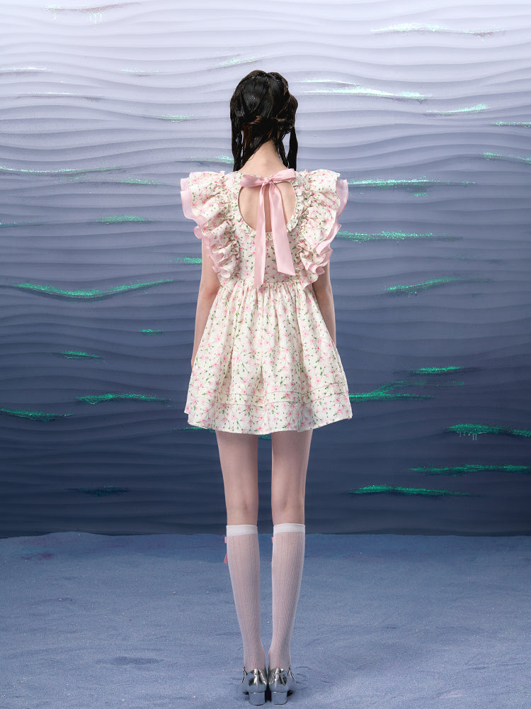 러플 진주 베이비돌 스커트