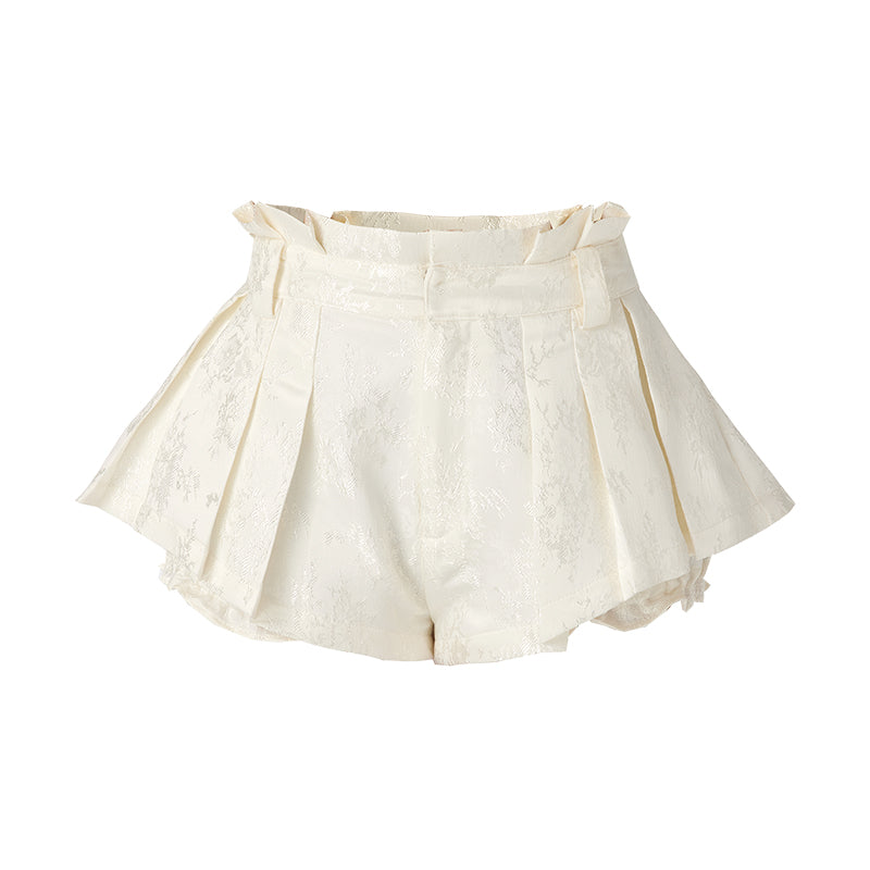 Stylish Jacquard Pleated Skirt