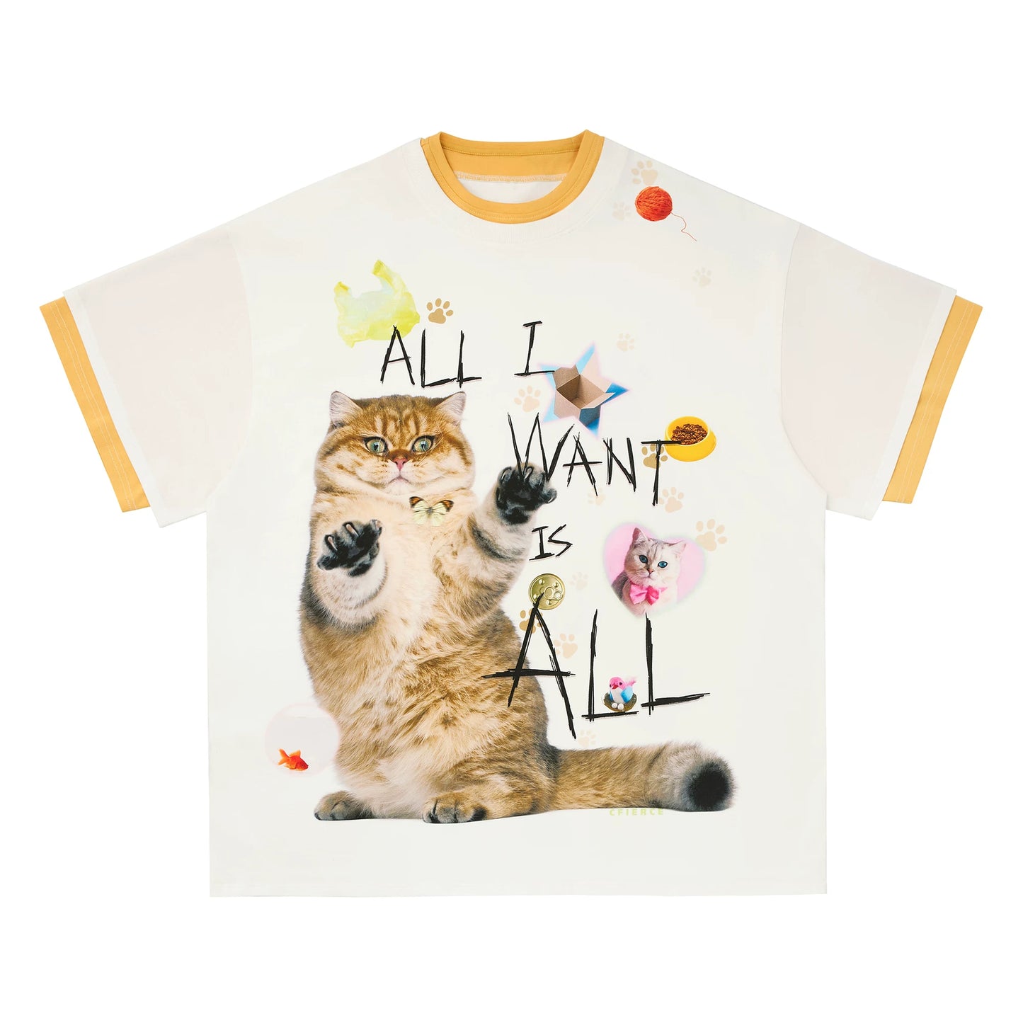 Cat Print T-Shirt