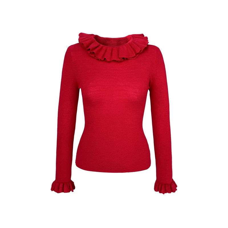 Three-Dimensional Lace Knit Top