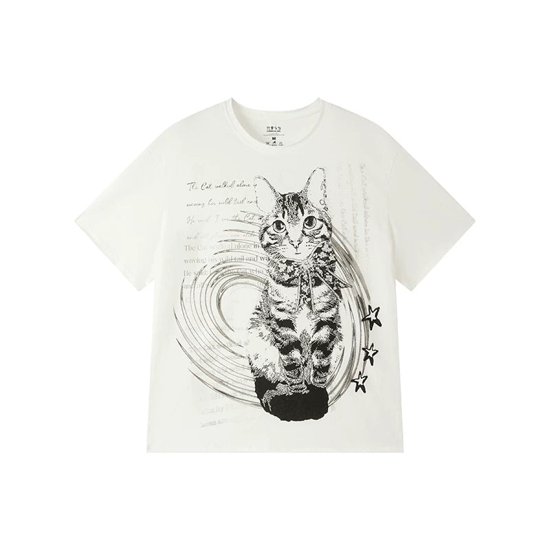 Retro Cat Print Top