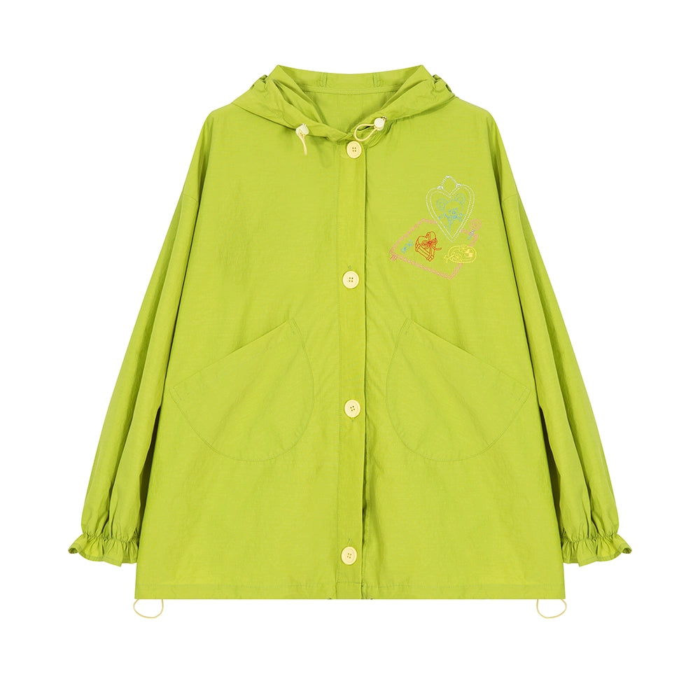 Vibrant Green Bear Hoodie