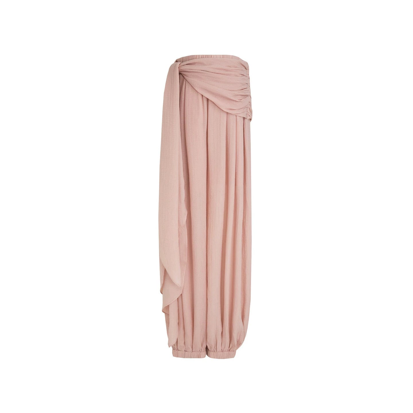 Pink High-Waisted Lantern Pants
