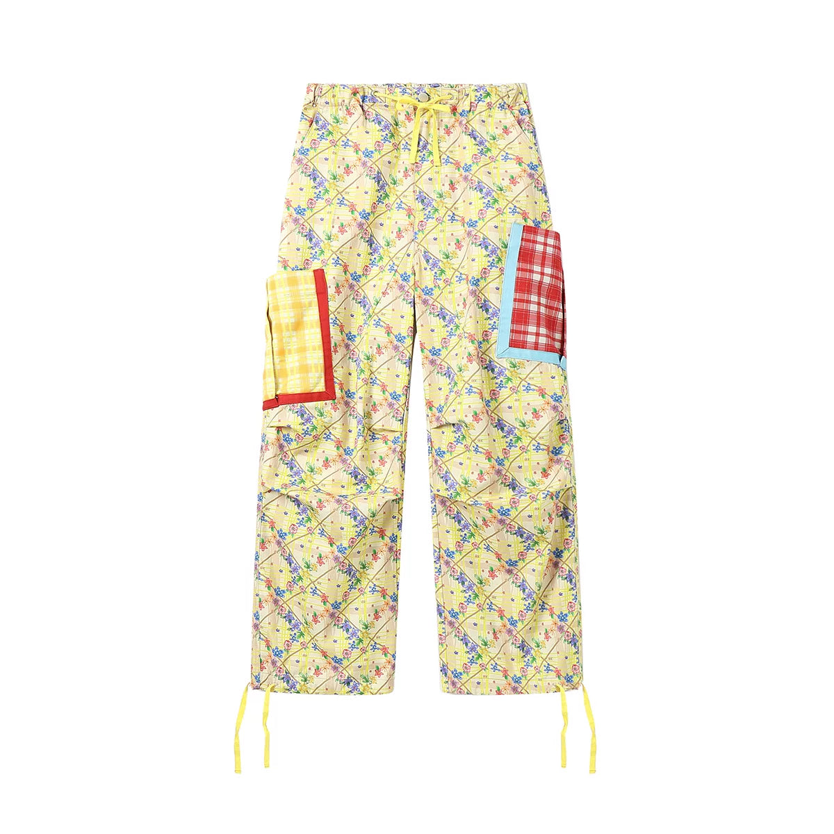 Floral Plaid Umbrella Pants