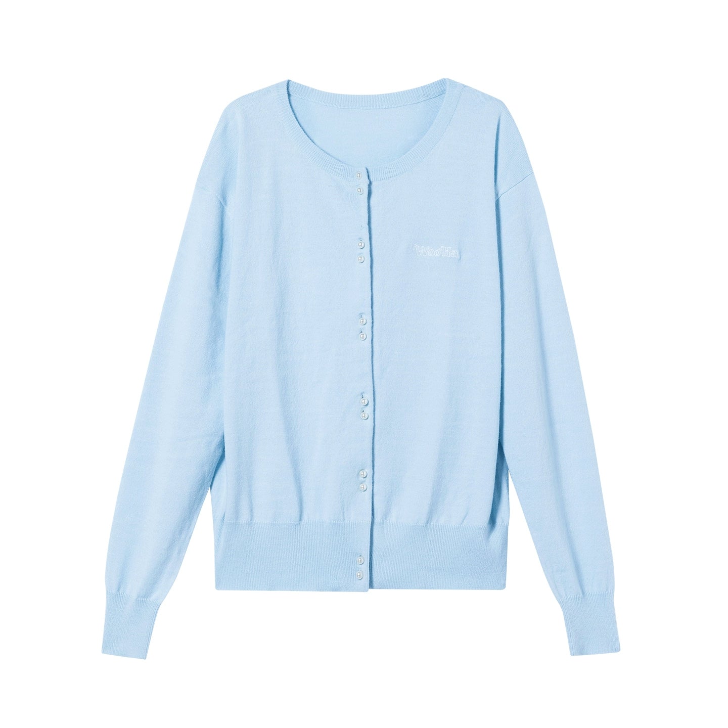 Versatile Pearl Buckle Knit Cardigan