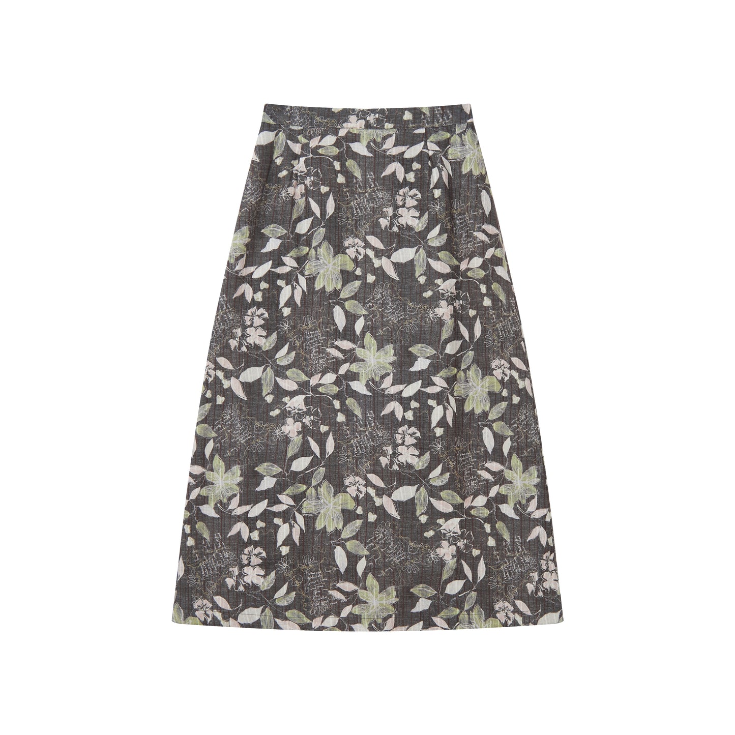 Resting Gray Brushed Mid-length Skirt